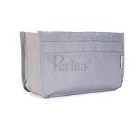 Periea ‘Daisy’ Handbag Organiser - Tote Bag Insert with 15 Compartments - Large, Light Grey