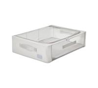 Periea Esme Folding Collapsible Stackable Fabric Underbed Home Storage Boxes with Steel Frames (Grey)