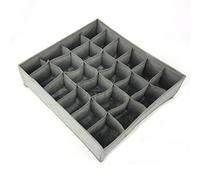 Periea Katrina Drawer Organisers - Boxes in 3 Sizes for Organising Bedroom Drawers - Individual Organisers or Packs (Grey, 24 Cell)