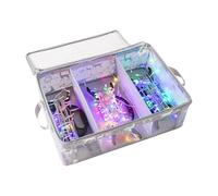 Periea ‘Lumi’ Collapsible Christmas LED Lights Storage Box with 3 PP Spools - Holiday Décor & Fairy Light Organiser