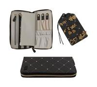 Periea Ruby Luxury Jewellery Travel Case - Compact Travel Jewellery Organiser with Anti-Tarnish Lining for Earrings, Rings & Necklaces (Black Diamond)