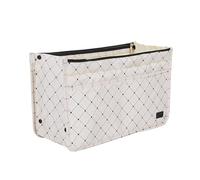Periea 'Signature' Luxury Handbag Organiser Insert - 3 Sizes - (Black Dots, Large)