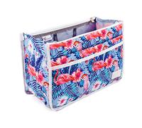 Periea 'Signature' Luxury Handbag Organiser Insert - 3 Sizes - (Flamingo White, Large)