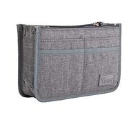 Periea 'Signature' Luxury Handbag Organiser Insert - 3 Sizes - (Grey Linen, Small)