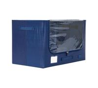 Periea Tarp Heavy Duty Jumbo Storage Boxes - Tough, Durable, Water-Resistant, Folding, Stackable With Strong Steel Frame Navy
