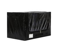 Periea Tarp Heavy Duty Jumbo Storage Boxes - Tough, Durable, Water-Resistant, Folding, Stackable With Strong Steel Frame Black