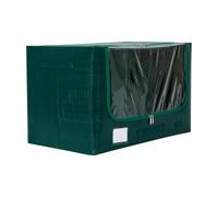 Periea Tarp Heavy Duty Jumbo Storage Boxes - Tough, Durable, Water-Resistant, Folding, Stackable With Strong Steel Frame Green