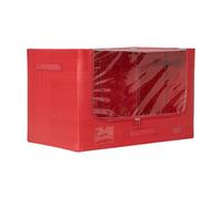 Periea Tarp Heavy Duty Jumbo Storage Boxes - Tough, Durable, Water-Resistant, Folding, Stackable With Strong Steel Frame Red