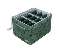 Periea 'Vera' Shoe Storage Box Organiser for Wardrobe, Fits 12 Pairs - Space Saving Shoes Holder with Clear Lids, Stackable Large Shoe Box Storage Containers - Olive Floral
