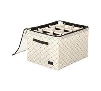 Periea 'Vera' Shoe Storage Box Organiser for Wardrobe, Fits 12 Pairs - Space Saving Shoes Holder with Clear Lids, Stackable Large Shoe Box Storage Containers - Black Dot