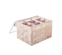 Periea 'Vera' Shoe Storage Box Organiser for Wardrobe, Fits 12 Pairs - Space Saving Shoes Holder with Clear Lids, Stackable Large Shoe Box Storage Containers - Blush Birds