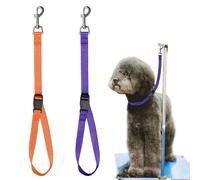 Periflowin Pet Dog Grooming Loops - 2 Pack Adjustable Nylon Restraint Noose, Arm Accessories, Safety Tether Straps for Grooming Table Bathtub (Style 3)