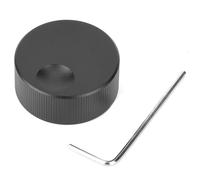 Perilla de control de volumen de aluminio sólido Textura esmerilada negra 32x13 mm Reemplazo resistente y duradero antideslizante para potenciómetro de 6 mm para amplificador de
