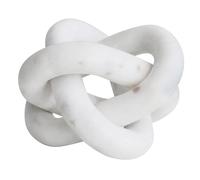 Perilla Home Decorative Interlocking Marble Chain with 3 Links, White
