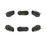 Perilla Home Set of 6 Marble Knobs for Cabinet & Drawers Decorative Black Stone Oval Knobs for Home Kitchen Cabinet Hardware Cupboard Glass Door Dresser Wardrobe Pulls (Oval, Black)