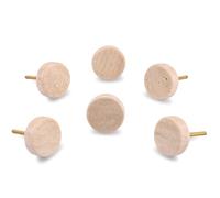 Perilla Home Set of 6 Marble Knobs for Cabinet & Drawers Decorative Travertine Round Knobs for Home Kitchen Cabinet Hardware Cupboard Glass Door Dresser Wardrobe Pulls (Beige)