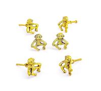 Perilla Home Set of 6 Metal Monkey Knobs Decorative Animal Shape Knobs for Room Kitchen Cabinet Hardware Cupboard Door Knobs Dresser Wardrobe and Drawer Pulls