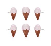 Perilla Home Set of 6 Softy Ceramic Knob Cone Small Knobs Kitchen Cabinet Cupboard Glass Door Dressser Wardrobe and Drawers Pull Knob