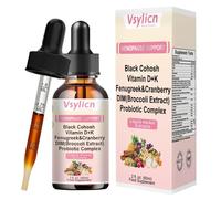 Perimenopause & Menopause Support, Menopause Supplements - Vitamin D&K, Fenugreek, Cranberry, DIM, Ashwagandha, Probiotic Complex - for Hormone Balance & Immune Support - 60ml Vegan Liquid