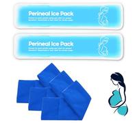 Perineal Ice Packs for Postpartum Reusable, Perineal Cold Packs, Postpartum Hemorrhoid Pain Childbirth Recovery Care, 2 Gel Pads+3 Washable Sleeves (Blue)