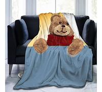 Perinsto Cute Teddy Bear Throw Blanket Ultra Soft Warm All Season Decorative Fleece Blankets for Bed Chair Car Sofa Couch Bedroom 80"X60"