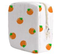 Period Bag for Women, Portable Corduroy Sanitary Napkin Storage Bag Strawberry Period Pouch with Zipper, Sanitary Pads Bag Tampons Holder for Purse, First Period