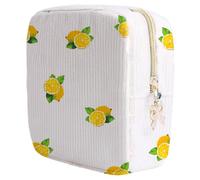 Period Bag for Women, Portable Corduroy Sanitary Napkin Storage Bag Strawberry Period Pouch with Zipper, Sanitary Pads Bag Tampons Holder for Purse, First Period