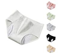 Period Knickers for Women UK Heavy Flow Absorbency Leakproof Period Pants Quick-drying High Waisted Underwear Soft Breathable Washable Menstrual Knickers for All Day Comfort White