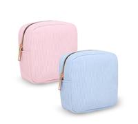 Period Menstrual Bag for Teen Girls, Corduroy Sanitary Pad Pouch, Mini Makeup Pouch Tampon Holder with Zipper Tampon Storage Bags for Women Purse First Period