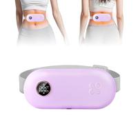 Period Pain Relief Heat Pad Belt, iklestar Cordless Menstrual Heating Pad with 6 Temperature and 6 Massage Modes, Rechargeable USB Heating Pads Gifts for Women Girls Her, Purple