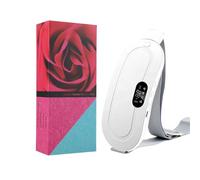 Period Pain Relief Heating Pad | Discreet & Silent Wearable Belt for Menstrual Cramps with Fast Graphene Heat & Vibration Massage, Rechargeable (White)