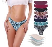 Period Pants for Women Printed Swimwear 4Ply Leakproof Heavy Flow Traceless Bikini Bottoms Knickers for Girls Teens Absorbent Menstrual Pads Breathable Quick Dry Thongs Sky Blue