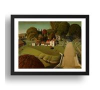 Period Prints Birthplace_of_Herbert_Hoover by Grant Wood, A3 Frame