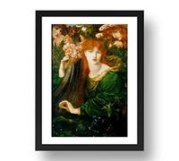 Period Prints La Ghirlandata 1873 by Dante Gabriel Rossetti, vintage Pre-Raphaelite art, A3 reproduction in 17x13 (A3) Black Frame