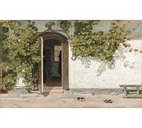 Period Prints Martinus Rorbye - Entrance to an Inn in the Praestegarden at Hillested
