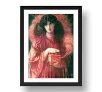 Period Prints Pandora 1869 by Dante Gabriel Rossetti, vintage Pre-Raphaelite art, A3 reproduction in 17x13 (A3) Black Frame