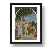 Period Prints Piero della Francesca: The Baptism of Christ, vintage art, A3 reproduction in 17x13 Black Frame