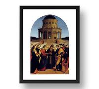 Period Prints RAPHAEL: Raphael Marriage Of The Virgin, vintage art, A3 reproduction in 17x13 Black Frame