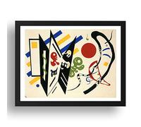 Period Prints Reciprocal 1935 by Wassily Kandinsky, vintage art, framed A3 reproduction poster print in 17x13 inch frame