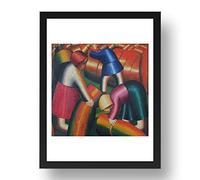 Period Prints Taking in the Rye Kazimir 1911 by Kazimir Malevich, A3 Frame