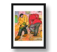 Period Prints The Floor Polishers, 1911 by Kazimir Malevich, A2 Frame