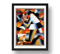 Period Prints The Woodcutter, 1912 original by Kazimir Malevich, A3 Frame