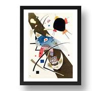 Period Prints Two Black Spots 1923 by Wassily Kandinsky, vintage art, framed A3 reproduction poster print in 17x13 inch frame