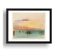 Period Prints Venice, Looking across the Lagoon at Sunset, 1840 by Joseph Mallord William Turner RA, A3 reproduction in 17x13 inch frame