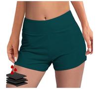 Period Swimwear for Women Period Pants Swimming High Waisted 4Ply Leakproof Bikini Menstrual Swimwear Bottoms for Girls Teens Super Absorbent Quick Dry Swim Shorts for Beach Pool Green