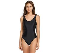 Period Swimwear One-Piece for Girls & Women - Leakproof Racerback Swimsuit with Built-in Menstrual Protection, Teen Sizes XS-2XL, Black, Heavy Flow Period Proof Swim Costume Size L