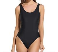 Period Swimwear Women Girls Teen Period Swimwear One-Piece Swimsuit Black (as8, Alpha, x_l, Regular, Regular)