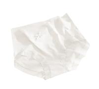 Period Underwear Ice Silk For Women Mid Waist Bow Breathable Sexy Thin Japanese Briefs Satin Knickers Women Womens Under Dress Shorts (White, M)