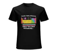 Periodic Arrangement of Elements Science Chemistry Funny Humor Dtdla O-Neck 100% Cotton Short Sleeve Unisex T-Shirt S Black