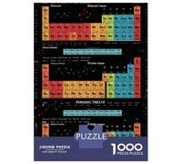 Periodic Table 1000 Piece Jigsaw Puzzle Paper Jigsaw Puzzle for Adults Science Education Focus 70x50cm/1000pcs